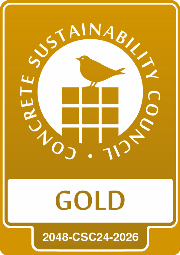 Nachhaltigkeitssiegel Gold der Concrete Sustainability Council für Lütkenhaus GmbH, Beton-Fertigteilspezialist.