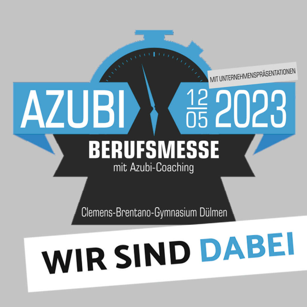 Lütkenhaus auf der Berufsmesse 2023 am Clemens-Brentano-Gymnasium in Dülmen – Vorstellung von Ausbildungsberufen am Messestand
