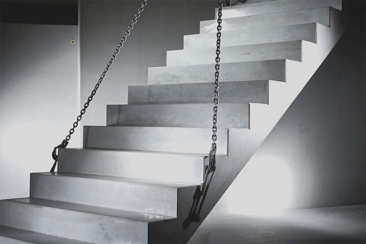 Robuste Fertigtreppe aus Beton von Lütkenhaus – werkseitig produziert für maximale Maßgenauigkeit